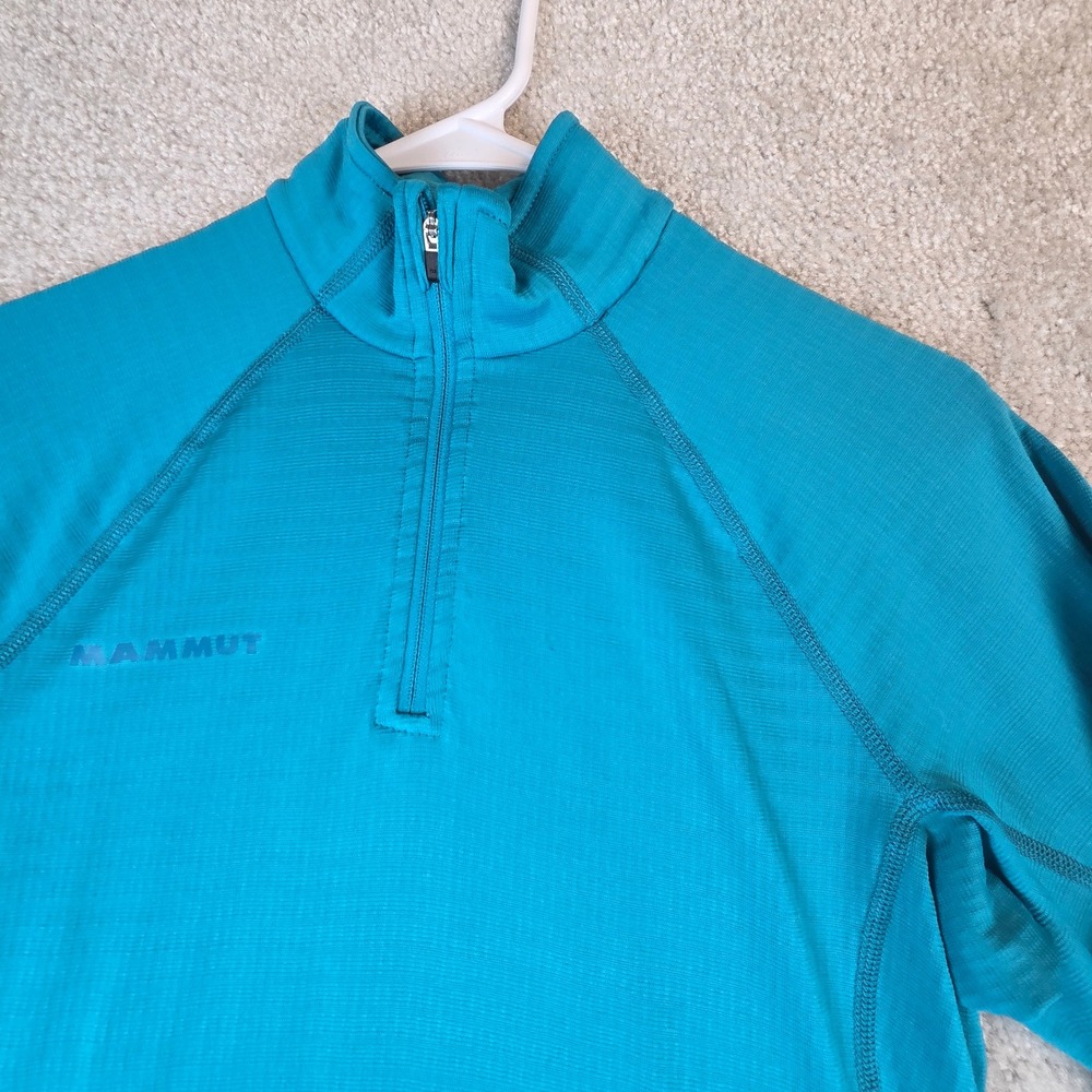 Mammut Illiniza Polartec Quarter Zip Pullover Women M Teal